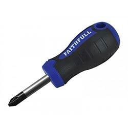 Faithfull Soft Grip Stubby Screwdriver Pozidriv Tip PZ2x38mm on Productcaster.