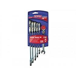 Faithfull Ratchet Combination Spanner Flex Head Set, 6 Piece on Productcaster.