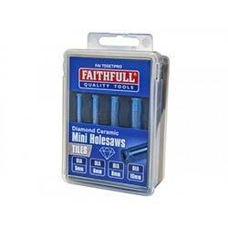 Faithfull Diamond Ceramic Mini Holesaw Set, 4 Piece on Productcaster.