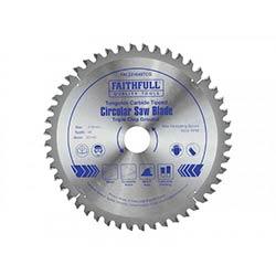 Faithfull TCT Circular Saw Blade Triple Chip Ground 216x30mmx48T NEG on Productcaster.