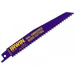 IRWIN 656R 150mm Sabre Saw Blade Nail Embedded Wood Pack of 2 on Productcaster.