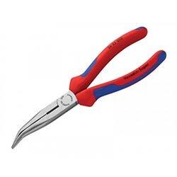 Knipex Bent Snipe Nose Side Cutting Pliers Multi-Component Grip 200mm (8in) on Productcaster.