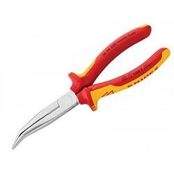 Knipex VDE Long Bent Snipe Nose Side Cutting Pliers 200mm on Productcaster.