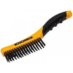 Roughneck Shoe Handle Wire Brush Soft Grip 255mm (10in) on Productcaster.