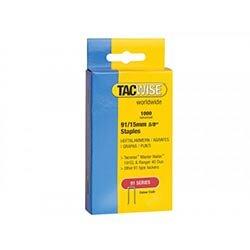 Tacwise 91 Narrow Crown Staples 15mm - Electric Tackers (Pack 1000) on Productcaster.