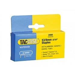 Tacwise 53 Light-Duty Staples 8mm (Type JT21 A) (Pack 2000) on Productcaster.