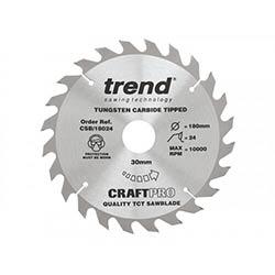 Trend CSB/18024 CraftPro Circular Saw Blade 180x30mmx24T on Productcaster.