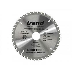 Trend CSB/18040 CraftPro Saw Blade 180x30mmx40T on Productcaster.