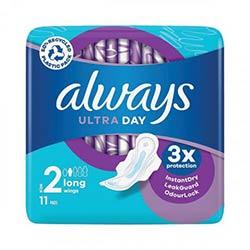 Always Ultra Day Pads with Wings Long Size 2 x11 Per Pack (Pack of 8) 927316 on Productcaster.