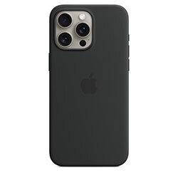 Apple iPhone 15 Pro Max Silicone Case with MagSafe - Black on Productcaster.