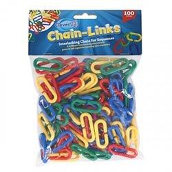 Clever Kidz Chain-Links 100 Pieces - Educational Toy for Creative and Logical Thinking on Productcaster.