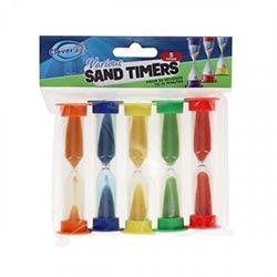 Clever Kidz Pack of 5 Various Sand Timers - Time Management for Kids on Productcaster.