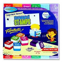 Clever Kidz Teaching Aid Reward Stamps - 6 Assorted Colors for Motivational Learning on Productcaster.