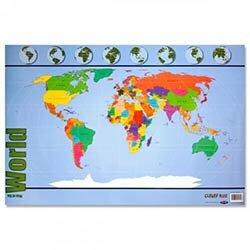 Clever Kidz Wall Chart - Map of the World for Young Learners on Productcaster.