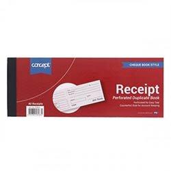 Concept Inch Cash Receipt Book 40 Page 3X8inch - Streamline Your Sales on Productcaster.