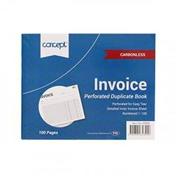 Concept Inch Carbonless Invoice Duplicate Book 4X5 Inch 100 Pages - Easy Billing on Productcaster.