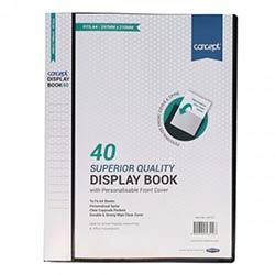 Concept 40 Pocket Black Presentation Display Book A4 - Professional Appearance on Productcaster.