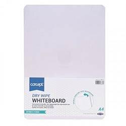 Concept A4 Dry Wipe Board - White - Portable Writing Surface on Productcaster.