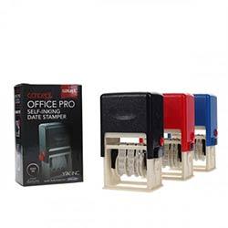 Concept Office Pro Self-Inking Date Stamper Assorted Colours for Efficient Marking on Productcaster.