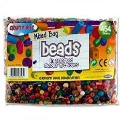 Crafty Bitz Bag Wooden Beads - Assorted Colours and Sizes for All Crafts on Productcaster.