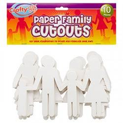 Crafty Bitz Paper Family Cutouts Pack of 10 - Fun for Creative Play on Productcaster.