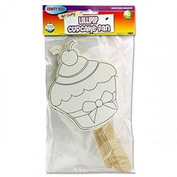 Crafty Bitz Lollipop Cupcake Fans Pack of 10 - Fun and Colourful Craft on Productcaster.