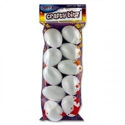 Crafty Bitz Styrofoam Eggs 70mm, Pack of 10 for Craft Activities on Productcaster.