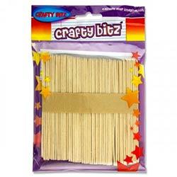 Crafty Bitz Natural Wooden Lollipop Sticks Pack of 50 - Perfect for DIY Crafts on Productcaster.