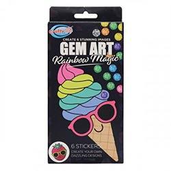 Crafty Bitz Gem Art Stickers Rainbow Magic Pack of 6 on Productcaster.