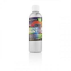 Icon 300ml Silver Metallic Poster Paint - Shiny & Long-Lasting Color for Art & Craft Projects - Perfect for Adding a Metallic Finish on Productcaster.