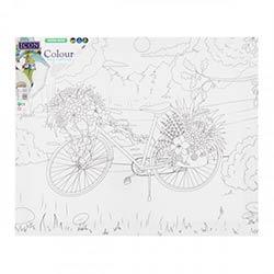 Icon Colour My Canvas Country Bike 300X250mm - Ideal For Creative Hobbies on Productcaster.