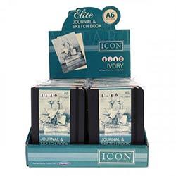 Icon A6 Black Journal & Sketch Book Acid-Free 192 Pages - Perfect For Writing & Drawing on Productcaster.