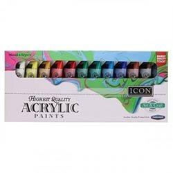 Icon Acrylic Paints 36ml Box of 12 - Great For Larger Projects on Productcaster.