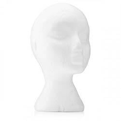 Icon Craft Styrofoam Female Head - 26cm for Model Making, Display, and Craft Projects on Productcaster.