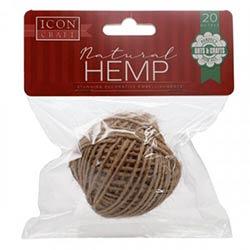 Icon Craft Natural Hemp Twine - 20m - Eco-Friendly Crafting Essential on Productcaster.