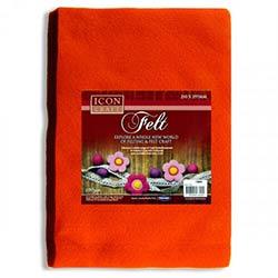 Icon Craft A4 Felt Sheets Orange Pack of 10 - For Creative Projects on Productcaster.