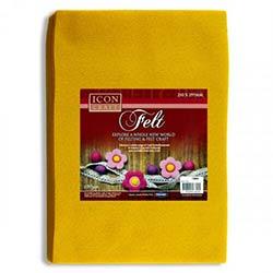 Icon Craft A4 Felt Sheets Yellow Pack of 10 - For Bright Crafts on Productcaster.