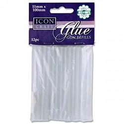 Icon Craft Hot Melt Glue Gun Refills Pack of 12 - Large - High-Capacity Craft Glue on Productcaster.