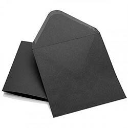 Icon Occasions 6'' x 6'' Black Cards & Envelopes 250gsm Black Pack of 10 - For Creative Projects on Productcaster.