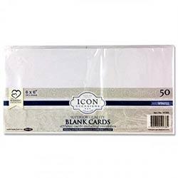 Icon Occasions 6x6 Inch Cards & Envelopes 250gsm White Pack of 50 on Productcaster.