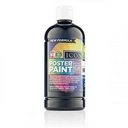 Icon Poster Paint 500ml Black - High-Quality Paint for Art Projects on Productcaster.