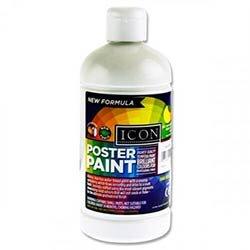 Icon Poster Paint 500ml White - Essential Base Color for Any Artwork on Productcaster.