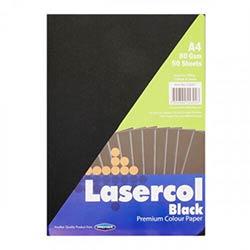 Lasercol A4 Activity Paper 80gsm 50 Sheets Black - Perfect for Creative Projects on Productcaster.