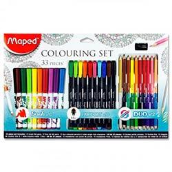 Maped 33 Piece Adult Colouring Set - Perfect for Relaxation and Creativity on Productcaster.