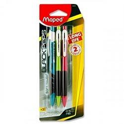 Maped Pack of 3 Long Life 0.5mm Mechanical Pencils - Precision Writing for Students on Productcaster.