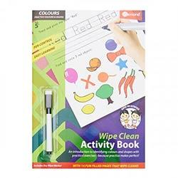 Ormond A4 Wipe Clean Activity Book With Pen Colours & Shapes 14 Pages - Interactive Learning Tool on Productcaster.