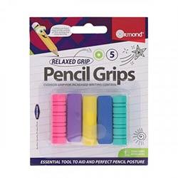 Ormond Pencil Grippers Assorted Colours - Pack of 5 Writing Aids on Productcaster.