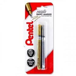 Pentel Metallic Paint Markers Silver & Gold Extra Fine Pack of 2 - Add a Touch of Elegance on Productcaster.