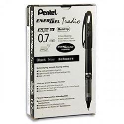 Pentel Energel Tradio 0.7mm Black Gel Pen Black Ink - Precision Writing Tool on Productcaster.