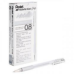 Pentel Hybrid Gel Grip Silver - Smooth and Reliable for Daily Use on Productcaster.